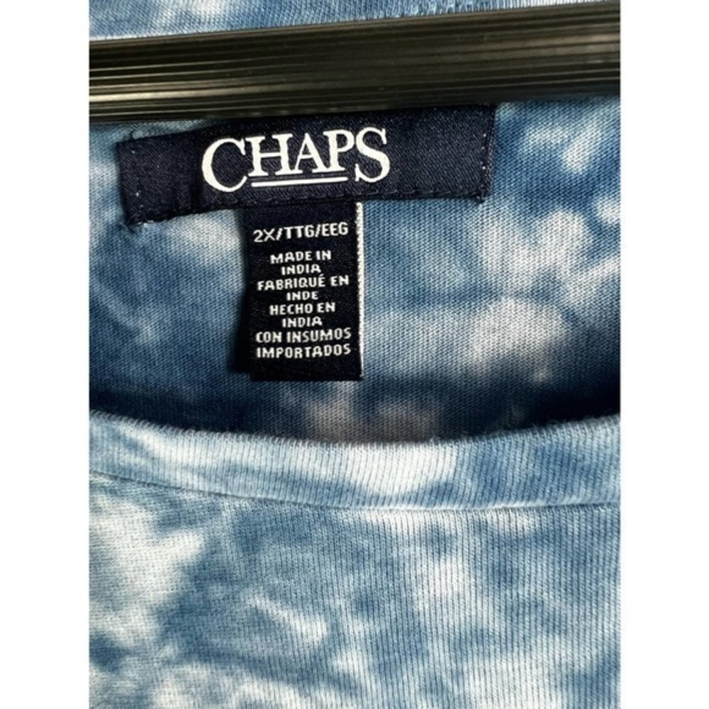 CHAPS 2XL NWOT tie die sleeveless tee - Picture 5 of 7